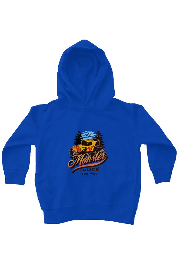 kids Monster Truck fleece pullover hoodie